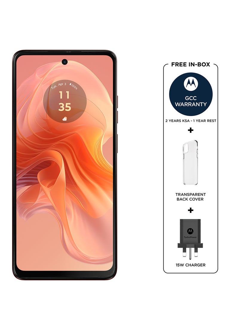 Motorola G04S Dual SIM Sunrise Orange 4GB RAM 128GB 4G - Middle East Version - Image 2