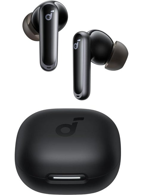 Soundcore P40i من Anker، سماعات أذن لاسلكية لإلغاء الضوضاء، إلغاء الضوضاء التكيفي مع البيئات، صوت جهير ثقيل، وقت تشغيل 60 ساعة، حافظة 2 في 1 وحامل هاتف، IPX5، شحن لاسلكي، بلوتوث 5.3
