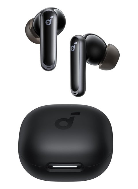 Soundcore P40i by Anker, Noise Cancelling Wireless Earbuds, Adaptive Noise Cancelling to Environments, Heavy Bass, 60H Playtime, 2-in-1 Case and Phone Stand, IPX5, Wireless Charging, Bluetooth 5.3 Black