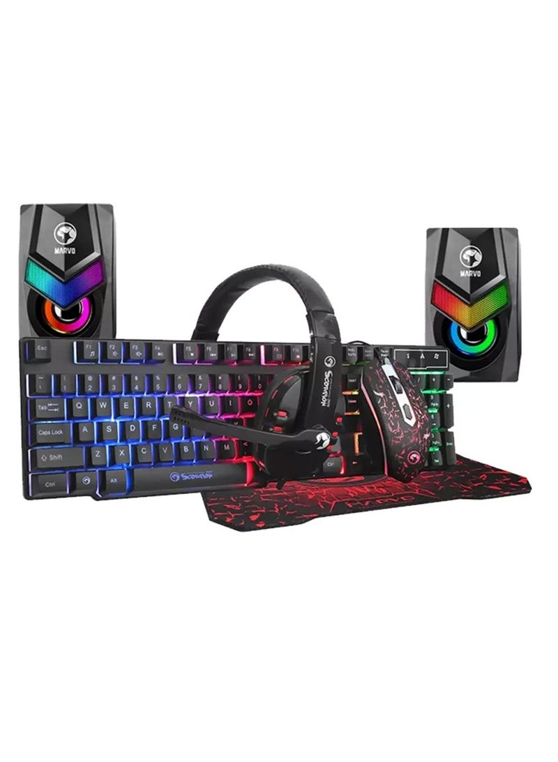 CM-390 PRO 6-in-1 STARTER KIT ( Keyboard, Mouse, Headset, Mouse Pad & Speakers)