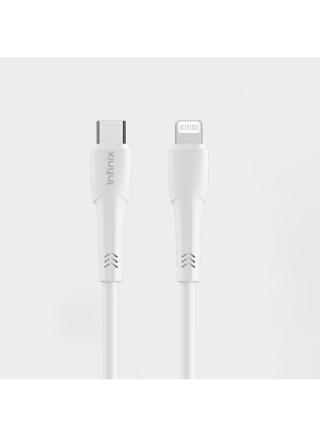 Infinix Type C To Lightning Fast Charging Data Cable White 