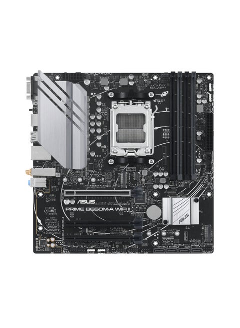 لوحة أم PRIME B650M-A WIFI II AM5 Micro-ATX، شريحة AMD B650، 4 × 2 قناة DDR5 DIMM، ذاكرة قصوى 192 جيجابايت، 1x PCIe 4.0 x16، 2.5Gb Eth/Wi-Fi 6، 1xDP، 1xVGA، 1xHDMI | 90MB1EG0-M0EAY0
