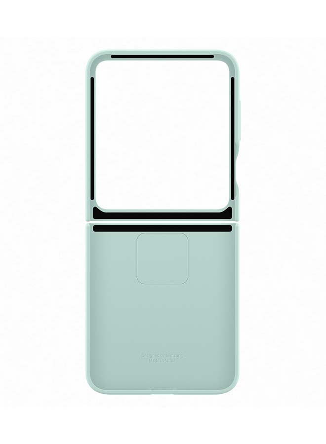 Samsung - Samsung Galaxy Z Flip6 Flap Vegan Leather Case Light Green - Image 1
