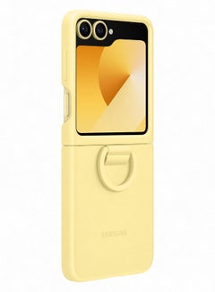 Samsung Samsung Galaxy Z Flip6 Silicone Case With Ring Yellow  - Image 4