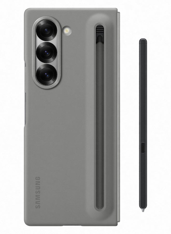 Samsung - Samsung Galaxy Z Fold6 Silm S Pen Grip Case Gray - Image 1