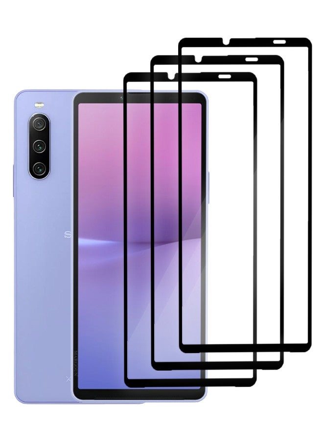 مارجون [لسوني اكسبيريا 10 V] مجموعة من 3 واقيات شاشة من الزجاج المقوى ومضادة للخدش وواقي شاشة شفاف عالي الدقة مناسب للجراب - Image 1