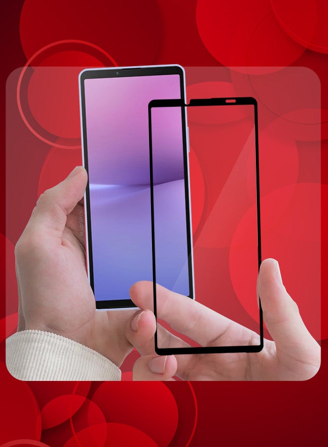 مارجون [لسوني اكسبيريا 10 V] مجموعة من 3 واقيات شاشة من الزجاج المقوى ومضادة للخدش وواقي شاشة شفاف عالي الدقة مناسب للجراب - Image 2