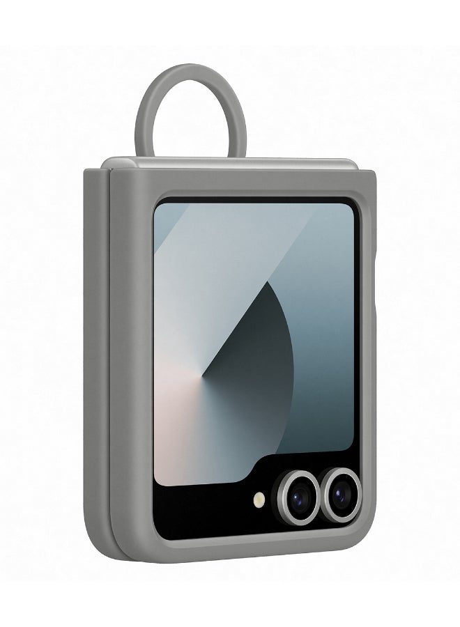 Samsung Samsung Galaxy Z Flip6 Silicone Case With Ring Gray  - Image 3