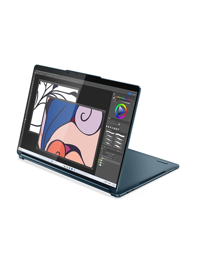 لينوفو - Yoga Book 9 13IMU9 Laptop With 13.3-Inch Display, Core Ultra 7 Processor/32GB RAM/1TB SSD/Intel UHD Graphics/Windows 11 Home English/Arabic Tidal Teal - Image 1