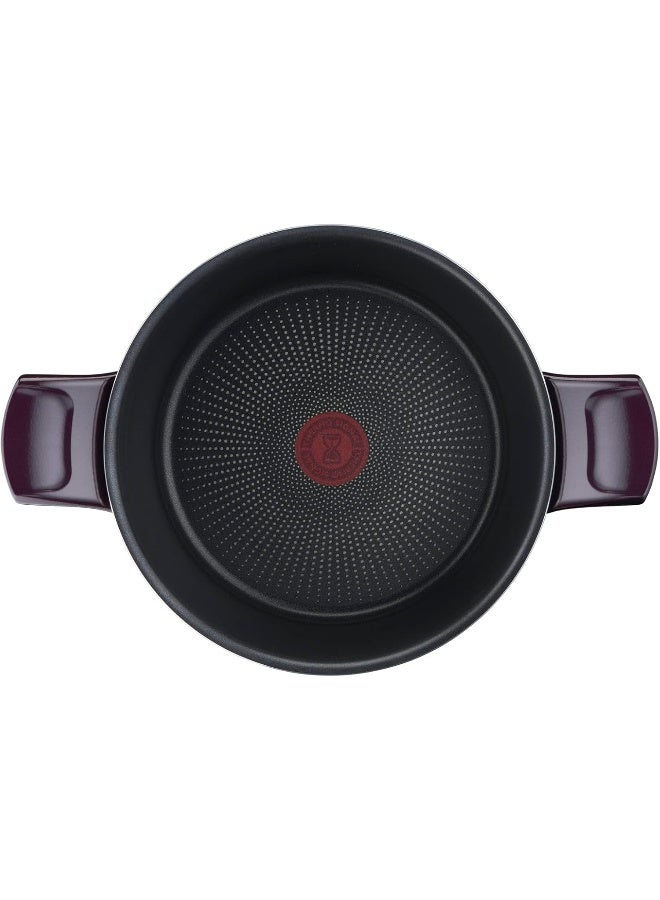 Tefal - Stewpot | G6 Resist Intense 26 Cm Non-Stick Stewpot With Thermospot | Stainless Steel Lid | Burgundy | Made In France | 2 Years Warranty Burgundy 26cm - Image 1