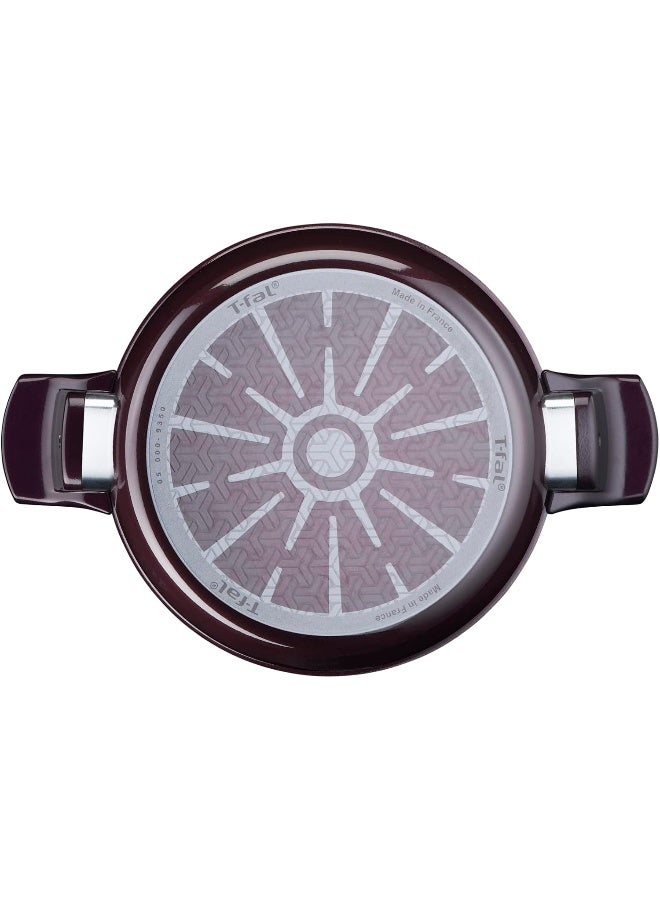 Tefal - Stewpot | G6 Resist Intense 26 Cm Non-Stick Stewpot With Thermospot | Stainless Steel Lid | Burgundy | Made In France | 2 Years Warranty Burgundy 26cm - Image 1