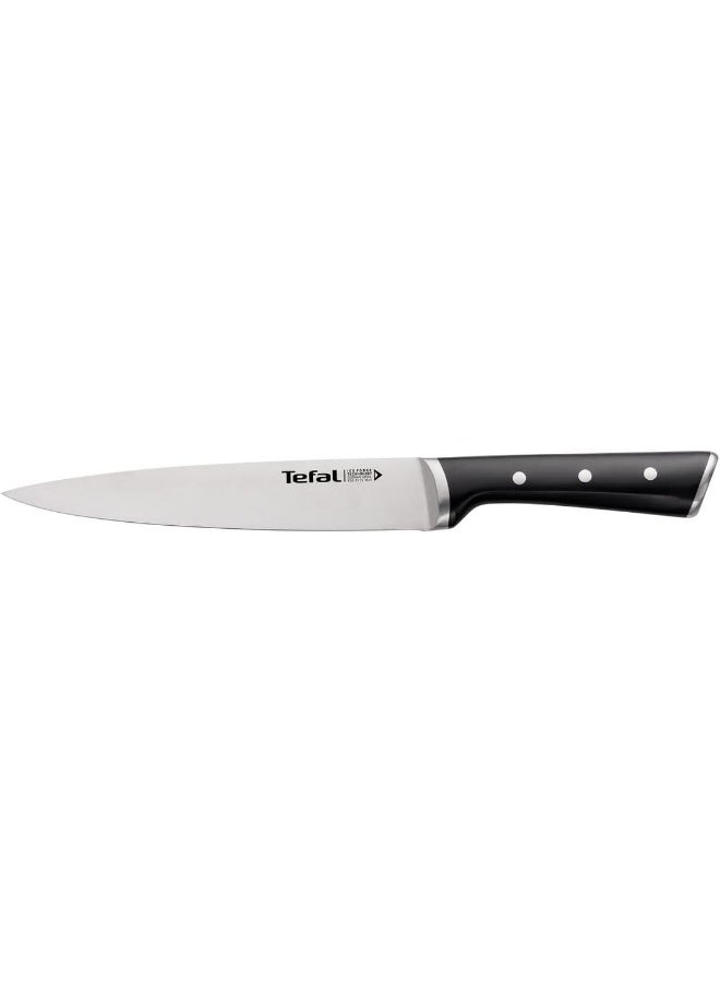 Tefal - TEFAL Ice Force Slicing Knife | 20 Cm | Kitchen Knife | German Stainless Steel Blade | Long-Lasting Cutting Performance and Sharpness | Dishwasher safe | Black | K2320714 Silver/Black 20cm - Image 1