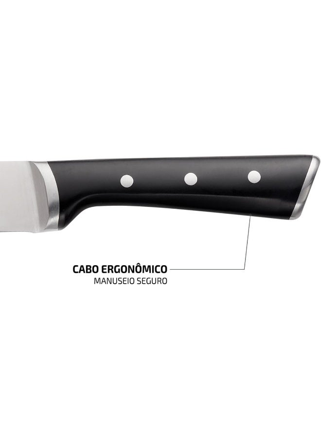 Tefal - TEFAL Ice Force Slicing Knife | 20 Cm | Kitchen Knife | German Stainless Steel Blade | Long-Lasting Cutting Performance and Sharpness | Dishwasher safe | Black | K2320714 Silver/Black 20cm - Image 1