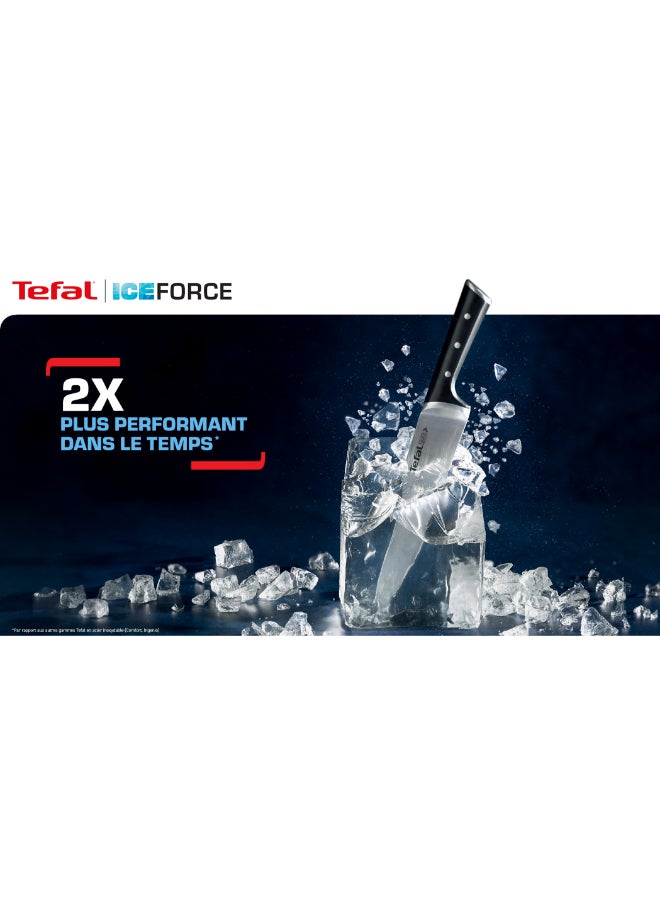 تيفال TEFAL سكين تقطيع Ice Force | 20 سم | سكين مطبخ | شفرة فولاذ ألماني مقاوم للصدأ | أداء حاد وطويل الأمد | قابلة للغسل في غسالة الأطباق | أسود | ضمان لمدة سنتين | K2320714 20سم - Image 3