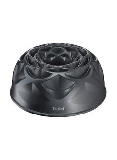 TEFAL Baking Mold | Geometric Bundt Pan 25 cm | Perfectly Even Golden-Brown Results | Non-Stick Coating Inside and Out | Easy Cleaning | Black | Modern Faceted Cake Pan | 2 Years Warranty | J3030104 Black 25cm