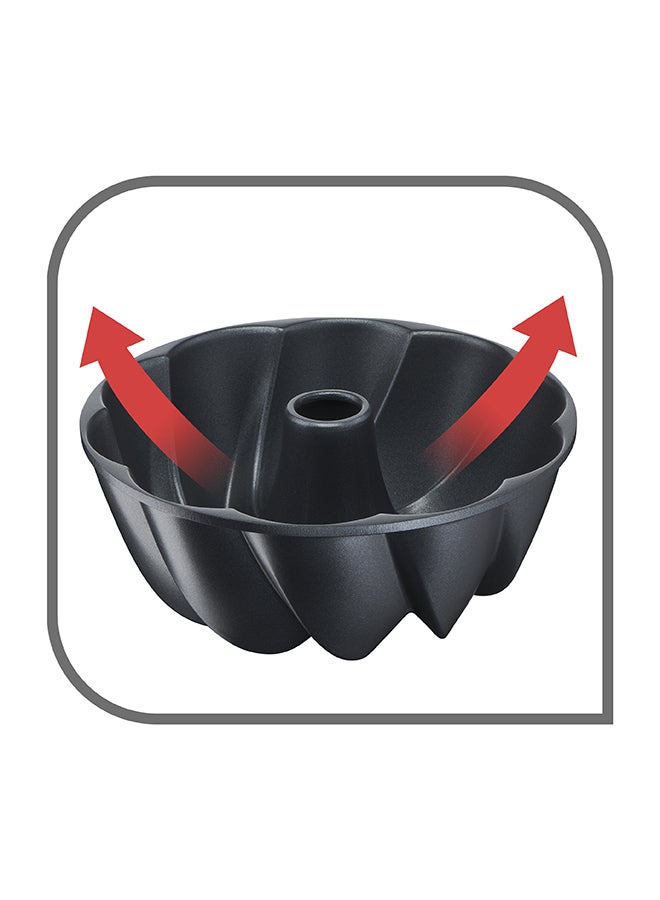 Tefal - TEFAL Baking Mold | Geometric Bundt Pan 25 cm | Perfectly Even Golden-Brown Results | Non-Stick Coating Inside and Out | Easy Cleaning | Black | Modern Faceted Cake Pan | 2 Years Warranty | J3030104 Black 25cm - Image 1