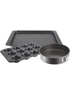 Tefal Bakeware Set | Easy Grip 3-Piece Set Dark Grey  - Image 1