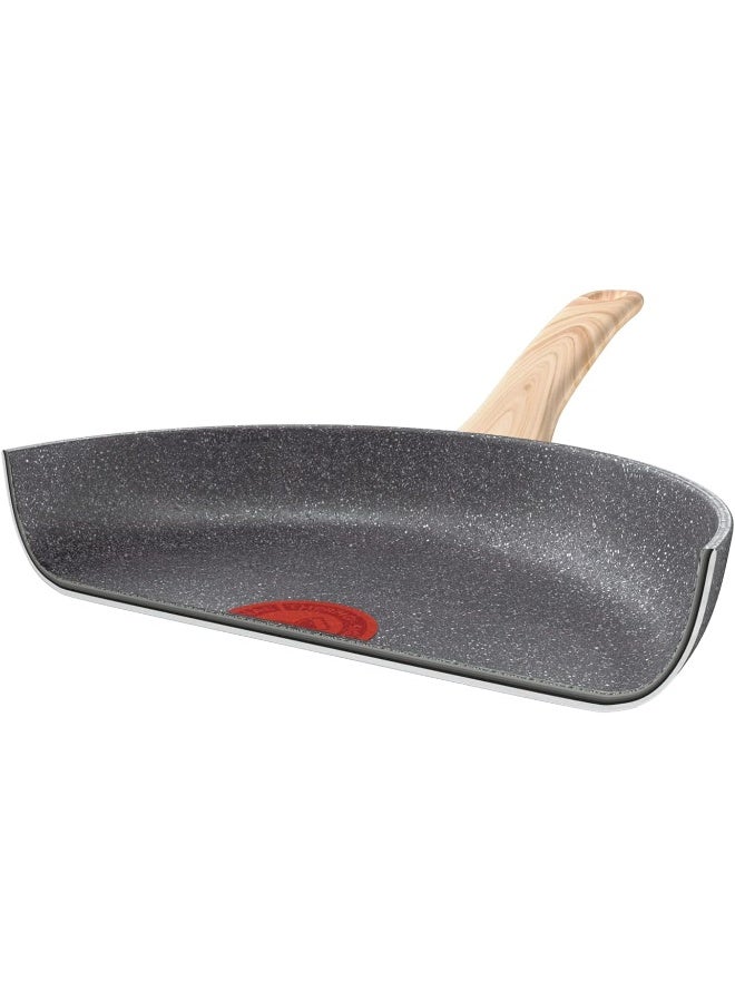 Tefal - TEFAL Frying Pan | Natural Force 32 cm Frypan |Easy cleaning | Mineralia+ non-stick coating | Natural minerals | Thermo-signal | Healthy cooking | Safe | Made in France | 2 Years Warranty | G2660883 Grey - Stone 32 cmcm - Image 1