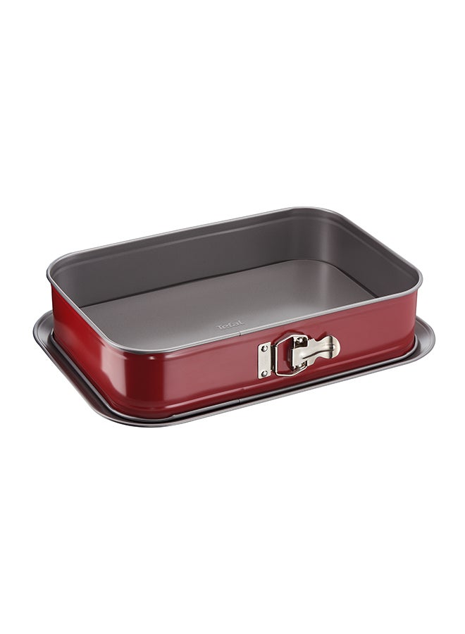 Tefal TEFAL Baking Mold | Delibake Hinged Oven Dish 36 X 24 cm | Red | High-Quality Carbon Steel Bakeware | Easy to Clean | 2 Years Warranty | J1640514 Red 36x24cm  - Image 1