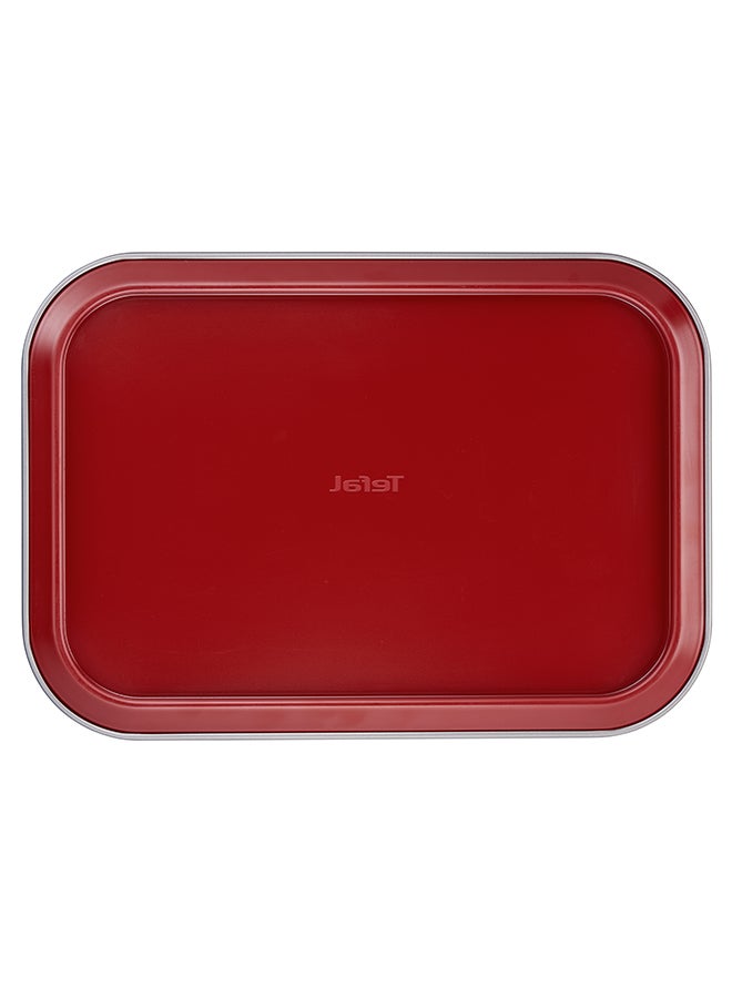 Tefal TEFAL Baking Mold | Delibake Hinged Oven Dish 36 X 24 cm | Red | High-Quality Carbon Steel Bakeware | Easy to Clean | 2 Years Warranty | J1640514 Red 36x24cm  - Image 2