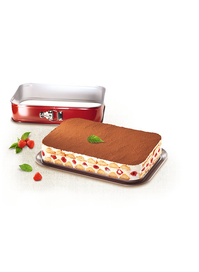 Tefal TEFAL Baking Mold | Delibake Hinged Oven Dish 36 X 24 cm | Red | High-Quality Carbon Steel Bakeware | Easy to Clean | 2 Years Warranty | J1640514 Red 36x24cm  - Image 4