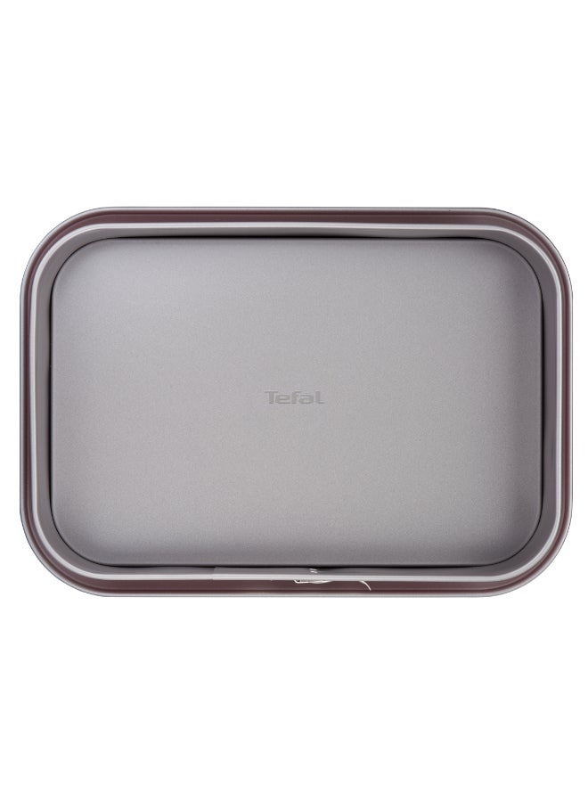 تيفال TEFAL قالب خبز | صحن فرن مفصل دلي بيك 36 × 24 سم | أحمر | أدوات خبز عالية الجودة من الفولاذ الكربوني | سهولة التنظيف | ضمان لمدة سنتين | J1640514 36x24سم - Image 3