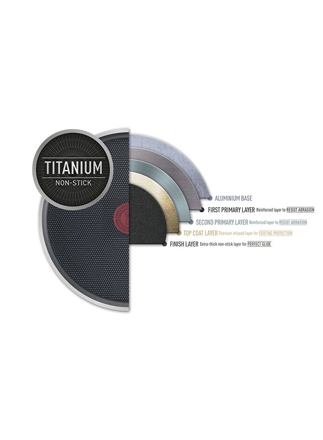 تيفال TEFAL مقلاة 28 سم | تنظيف سهل | ألومنيوم | طلاء غير لاصق | مؤشر حرارة Thermo Signal | قاعدة توزيع الحرارة | أواني طهي آمنة وصحية | صنع في فرنسا | أحمر | ضمان لمدة سنتين | B5720653 28 cmسم - Image 4