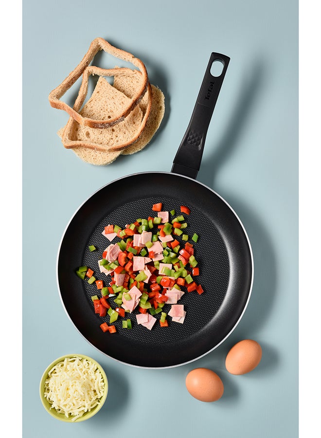 تيفال TEFAL مقلاة 28 سم | تنظيف سهل | ألومنيوم | طلاء غير لاصق | مؤشر حرارة Thermo Signal | قاعدة توزيع الحرارة | أواني طهي آمنة وصحية | صنع في فرنسا | أحمر | ضمان لمدة سنتين | B5720653 28 cmسم - Image 5