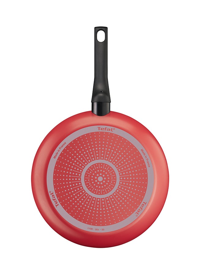 تيفال TEFAL مقلاة 28 سم | تنظيف سهل | ألومنيوم | طلاء غير لاصق | مؤشر حرارة Thermo Signal | قاعدة توزيع الحرارة | أواني طهي آمنة وصحية | صنع في فرنسا | أحمر | ضمان لمدة سنتين | B5720653 28 cmسم - Image 3