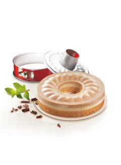 Tefal TEFAL Baking Mold | Delibake Savarin Mould with Hinge 27cm | Red | High-Quality Carbon Steel Bakeware | Easy to Clean | 2 Years Warranty | J1642814 Red 27cm  - Image 3