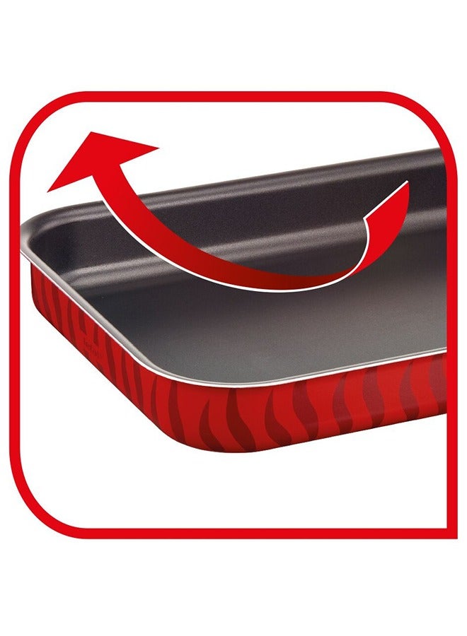 Tefal - TEFAL Oven Dish | Les Specialistes 22X29cm | Non-Stick Coating | Aluminum | Heat Diffusion | Easy Cleaning | Red Bugatti | Made in France | 2 Years Warranty | J5714982 Red 29x41cm - Image 1