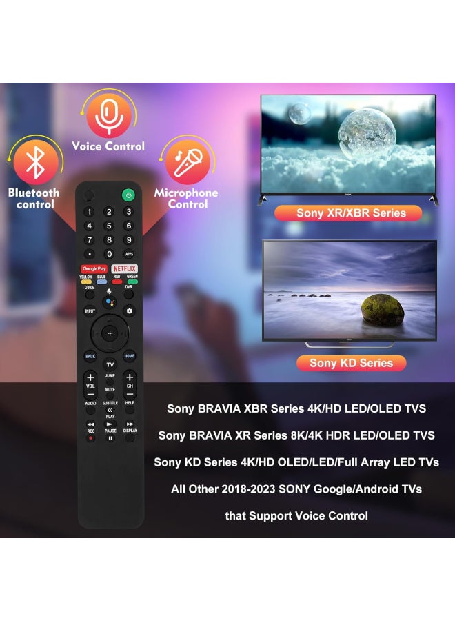 HCE Replacement Remote Control for Sony HD 4K Smart TV RMF-TX500U RMF-TX520E/TX520P/TX520B/TX520T Black - Image 4