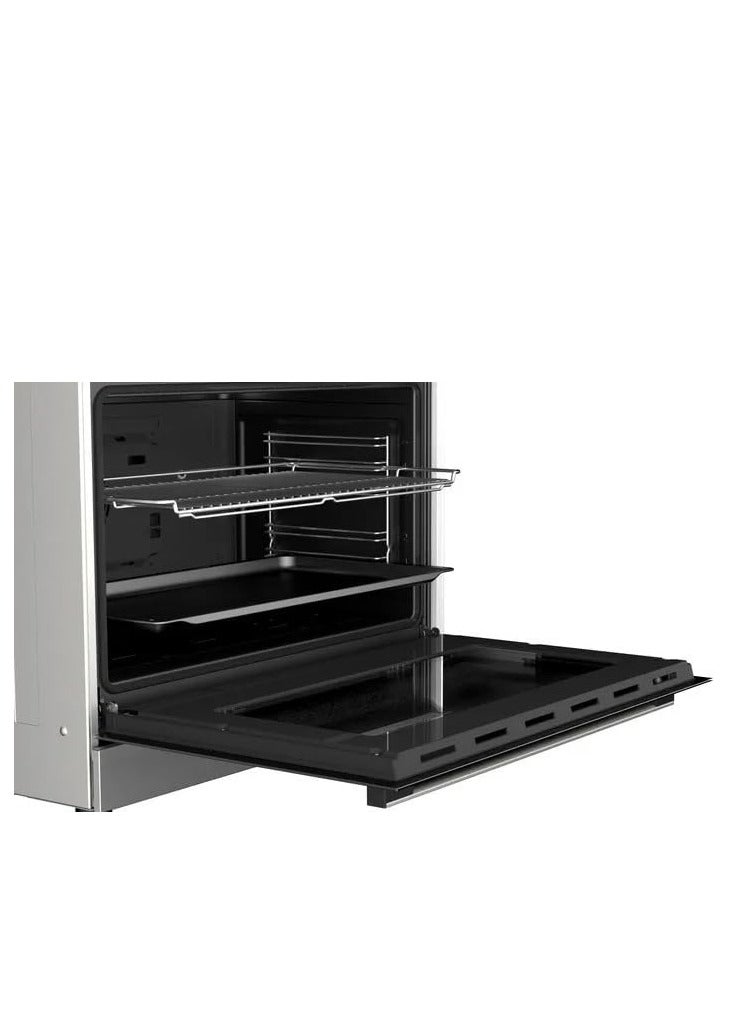 BOSCH FreeStanding Gas Cooker Serie 2 5 Burners 90 cm Grill Oven Capacity 147 Liter Stainless Steel HGV1F0U50S HGV1F0U50S Silver - Image 4