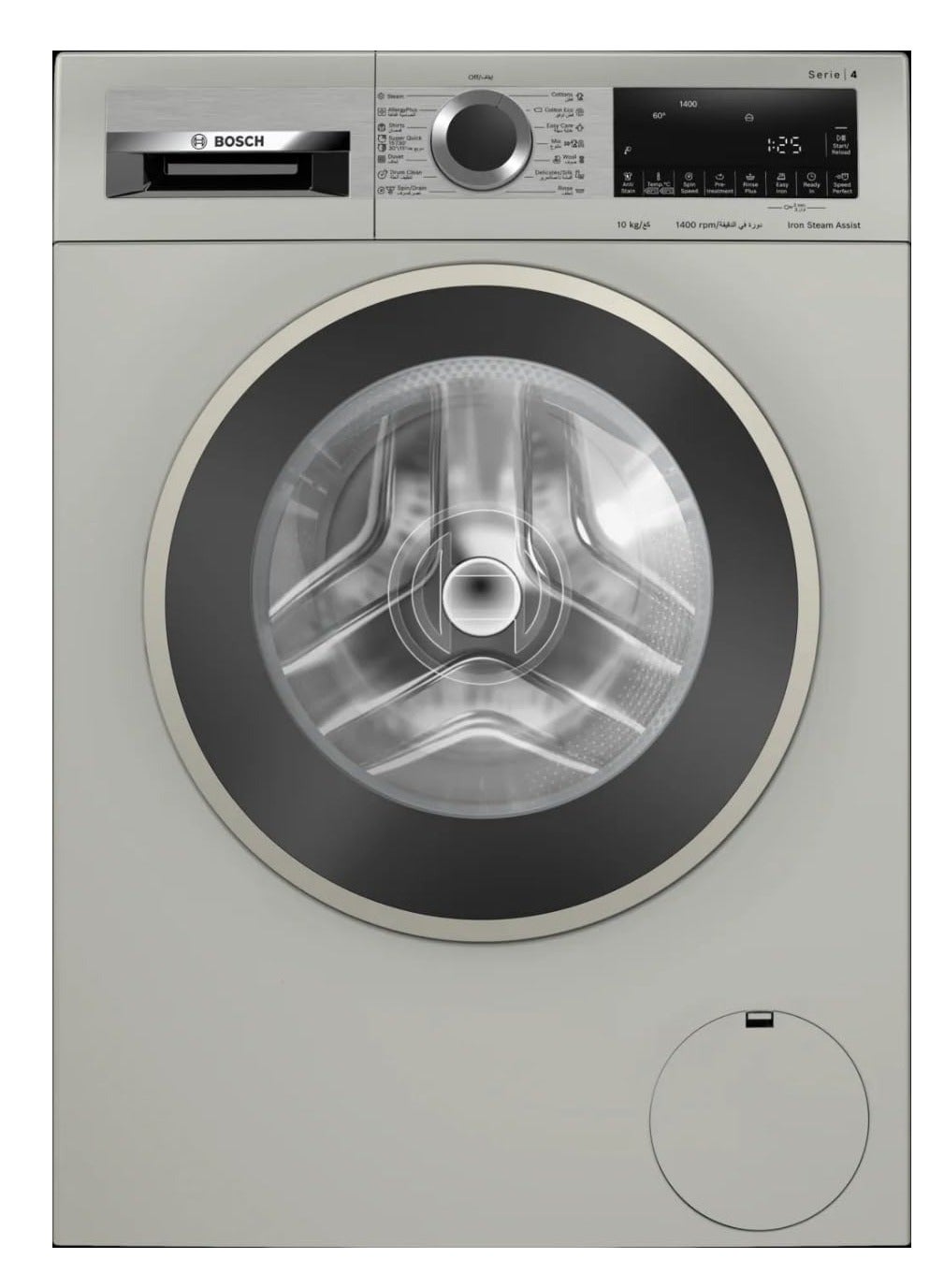 Washing machine front loade Series 4 10 KG 1400 rpm LED-display Silver WGA2540XEG WGA2540XEG Silver