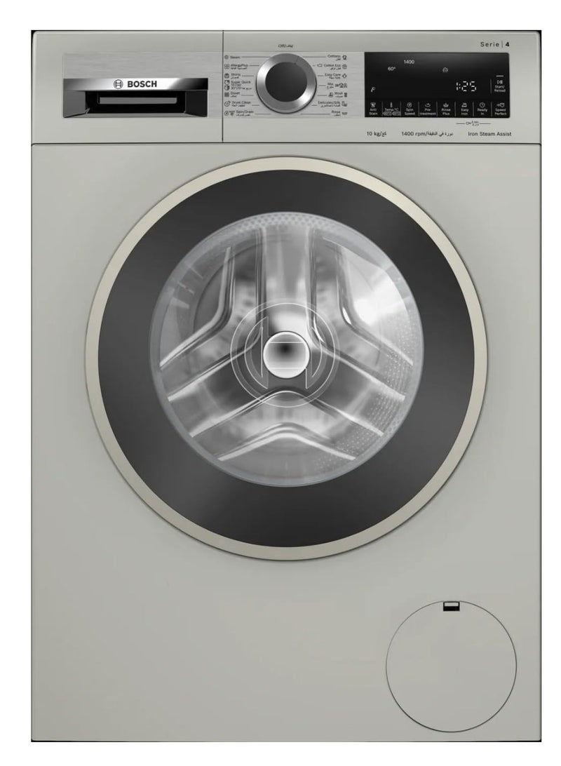 BOSCH Washing machine front loade Series 4 10 KG 1400 rpm LED-display Silver WGA2540XEG WGA2540XEG Silver - Image 1