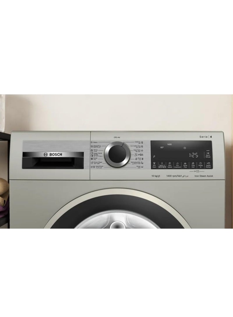 BOSCH Washing machine front loade Series 4 10 KG 1400 rpm LED-display Silver WGA2540XEG WGA2540XEG Silver - Image 2