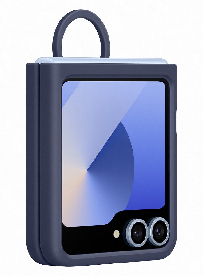 Samsung Samsung Galaxy Z Flip6 Silicone Case With Ring DARK BLUE  - Image 3