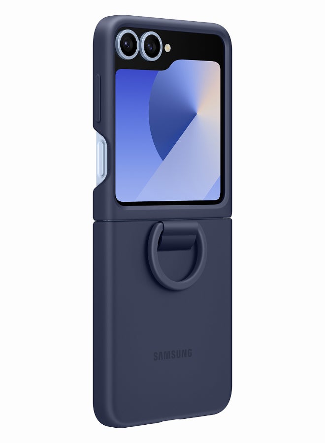 Samsung Samsung Galaxy Z Flip6 Silicone Case With Ring DARK BLUE  - Image 4