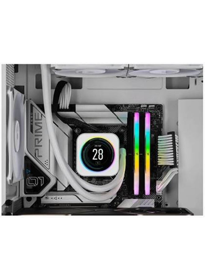 CORSAIR - VENGEANCE RGB 32GB (2 x 16GB) DDR5 Desktop Memory Kit, 6000MHz Speed, CAS 40 Latency, 1.35 Voltage, XMP 3.0 / Intel 600 / 700 Series Compatibility, White | CMH32GX5M2B6000C40W - Image 1