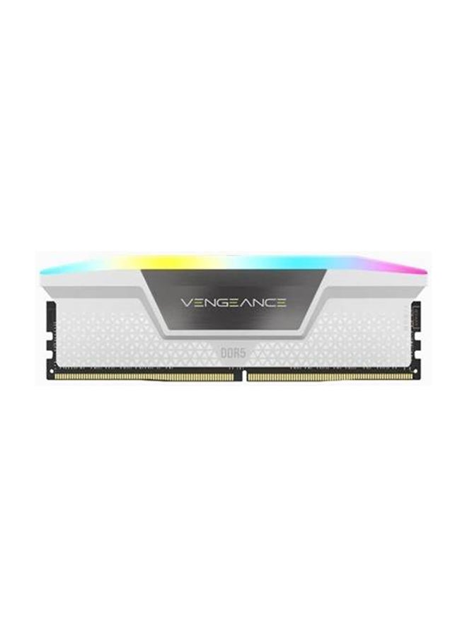 CORSAIR - VENGEANCE RGB 32GB (2 x 16GB) DDR5 Desktop Memory Kit, 6000MHz Speed, CAS 40 Latency, 1.35 Voltage, XMP 3.0 / Intel 600 / 700 Series Compatibility, White | CMH32GX5M2B6000C40W - Image 1