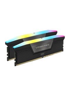 كورسير ذاكرة سطح مكتب Vengeance RGB سعة 64 جيجابايت (2x 32 جيجابايت) DDR5 ثنائية القناة، 288 دبوسًا، سرعة ذاكرة 6000 ميجاهرتز، زمن انتقال 38-44-44-96، Intel XMP 3.0، أسود | CMH64GX5M2B6000C38  - Image 2