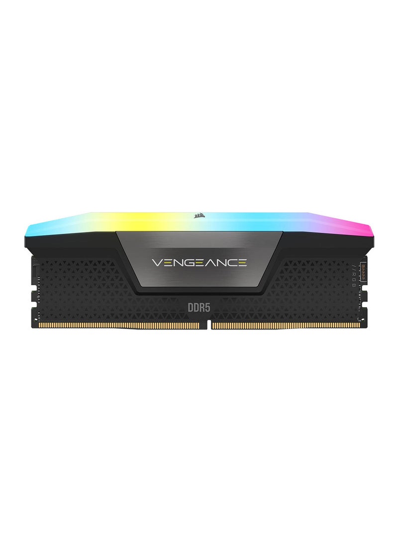 CORSAIR - Vengeance RGB 64GB (2x 32GB) DDR5 Dual Channel Desktop Memory, 288-Pin, 6000MHz Memory Speed, 38-44-44-96 CAS Latency, Intel XMP 3.0, Black | CMH64GX5M2B6000C38 - Image 1
