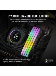 كورسير مجموعة ذاكرة VENGEANCE RGB 32GB (2x16GB) DDR5 DRAM 6200MT/s CL36 — أسود | CMH32GX5M2B6200C36  - Image 4