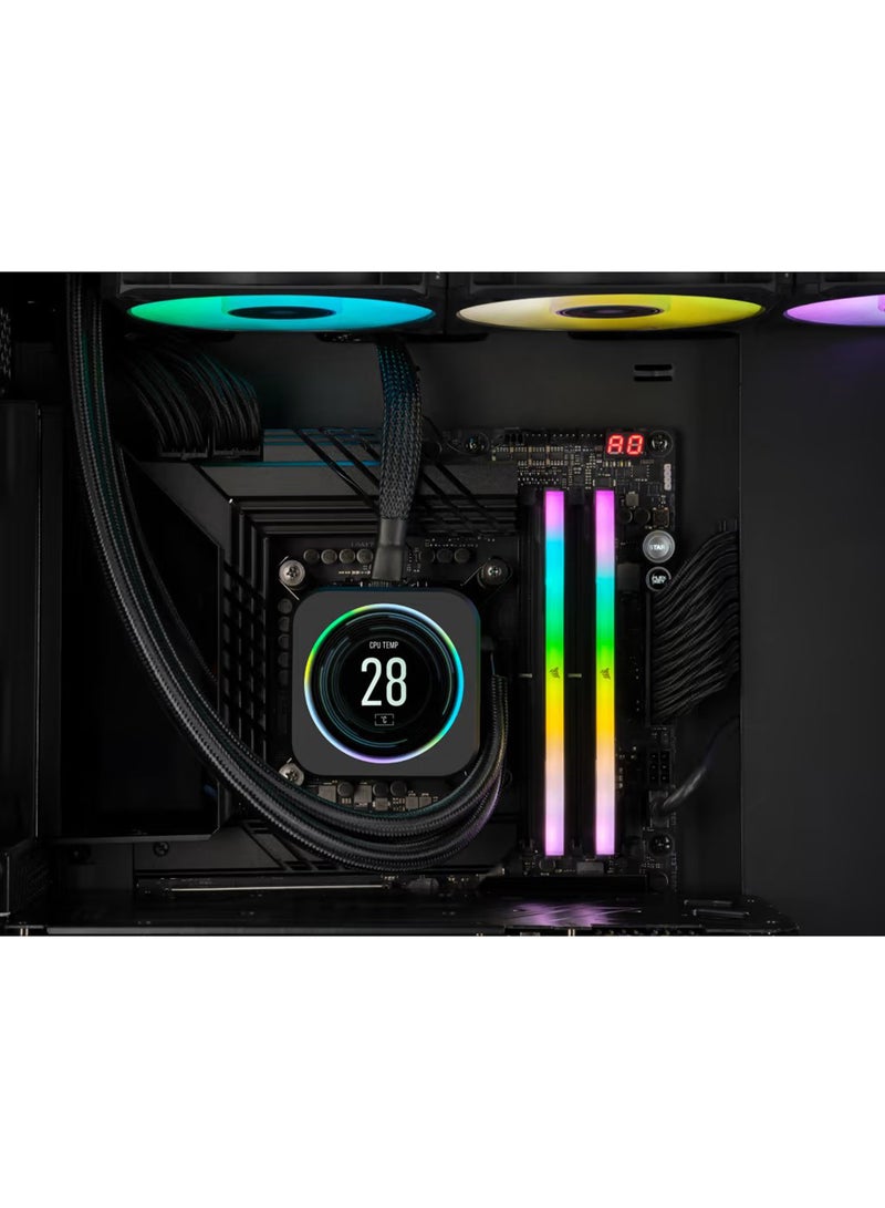 CORSAIR - VENGEANCE 32GB (2 x 16GB) RGB DDR5 288-Pin 2 Channel Desktop Memory Kit, 6200MHz Tested Speed, 1.30V, 36-39-39-76 Latency, Intel XMP 3.0 Chipset, Black | CMH32GX5M2B6200C36 - Image 1