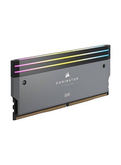 كورسير مجموعة ذاكرة سطح المكتب Dominator Titanium 32GB (2x16GB) DDR5 RGB، سرعة ذاكرة 6000 ميجا هرتز، زمن انتقال CL30 CAS، جهد ذاكرة 1.40 فولت، 288 دبوس، XMP / AMD، iCUE Cmpt، رمادي | CMP32GX5M2B6000Z30  - Image 2