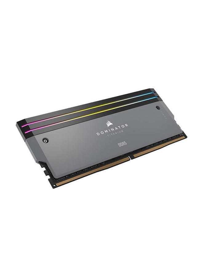 كورسير Dominator Titanium 64GB (2x32GB) DDR5 RGB Desktop Memory Kit, 6000MHz Memory Speed, CL30 CAS Latency, 1.40V Memory Voltage, 288 Pin, XMP / AMD, iCUE Cmpt, Gray | CMP64GX5M2B6000Z30  - Image 3