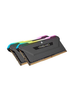 كورسير Vengeance RGB PRO SL 32GB (2x16GB) DDR4 Desktop Memory, 3600MHz C18 Memory Speed (PC4-28800), 18-22-22-42 Latency, Intel XMP 2.0, 1.35V, 288-Pin, Black | CMH32GX4M2Z3600C18  - Image 2
