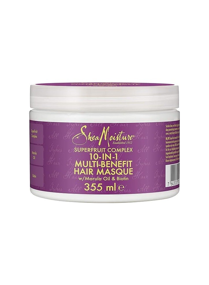 SheaMoisture Superfruit Complex silicone and sulphate free hair mask 10-in-1 Multi-Benefit Hair Treatment Mask for all hair types 355 ml - Image 1