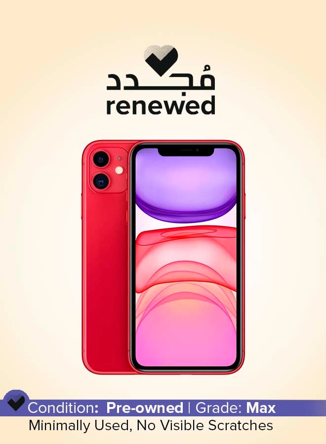 Apple Renewed - iPhone 11 64GB Red 4G - International Version - Image 1