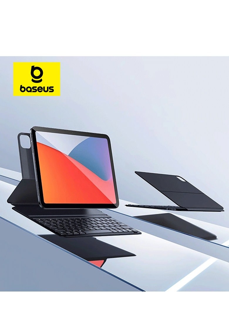 Baseus Bluetooth 5.3V Magnetic Keyboard Case for iPad Air4/Air5 10.9″ /Pad Pro (2018/2020/2021/2022) 11″ Detachable Keyboard Case for iPad 10th Gen, Ultra Thin and Long Lasting Battery Life 150H Black  - Image 1